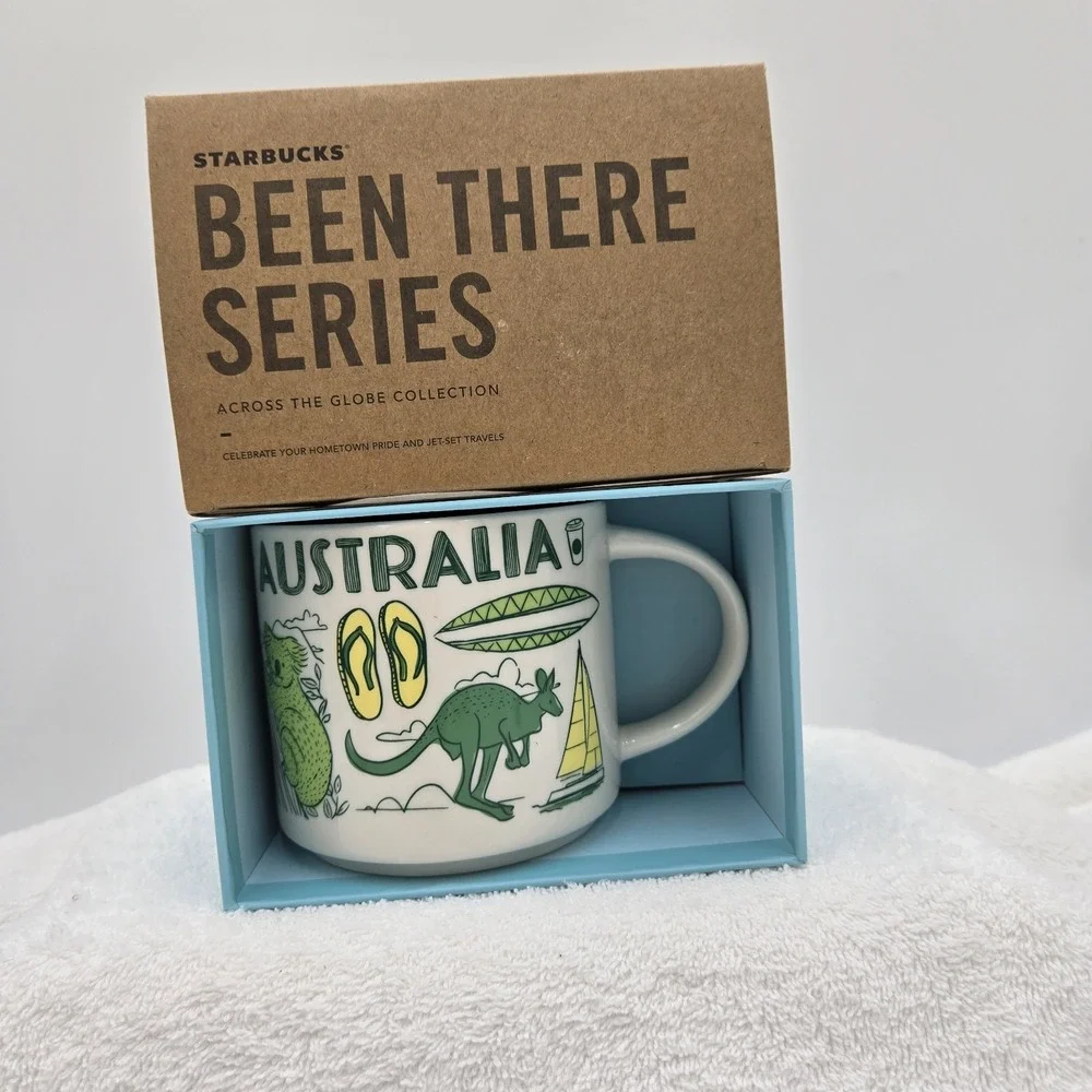 Starbucks Been There Series Australia Mug 2024 White Green Yellow Coffee & Tea